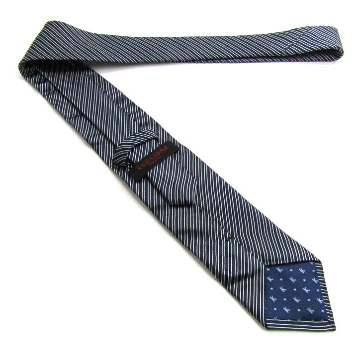 クリッツアウォモ ブランド ネクタイ ストライプ柄 ペンシルストライプ シルク イタリア製 PO メンズ ネイビー KRIZIA UOMO |  | 01