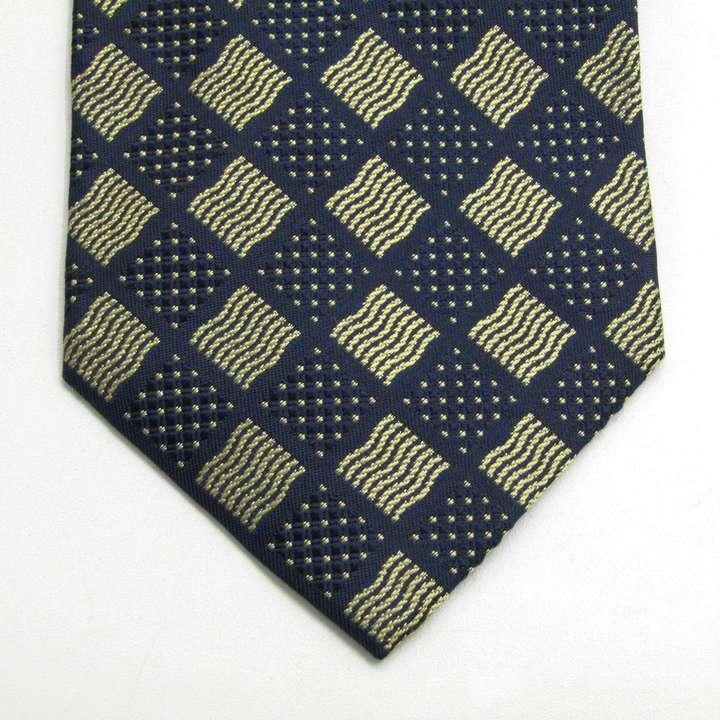 クレージュ ブランド ネクタイ チェック柄 ドット 格子柄 シルク 日本製 PO メンズ ネイビー courreges | courreges | 05