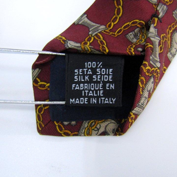 CHANEL ブラック チェック柄 ネクタイ 最高級シルク100% シャネル CHANEL ネクタイ チェーン柄物