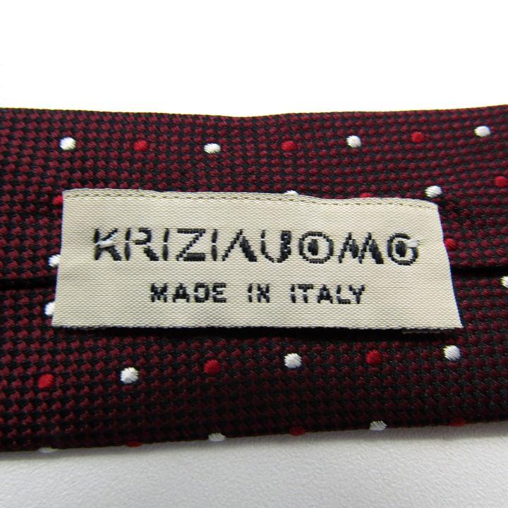 クリッツアウォモ ブランド ネクタイ ドット柄 シルク イタリア製 PO メンズ レッド KRIZIA UOMO |  | 03