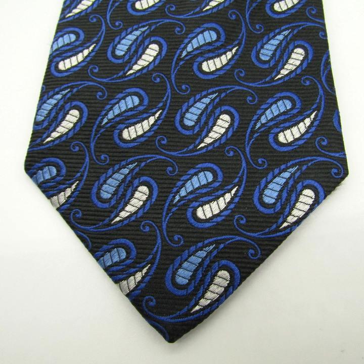 Turnbull & Asser ネクタイ ペイズリー柄 ブラック ターンブル＆アッサー ブランド ネクタイ ペイズリー柄 シルク 英国製
