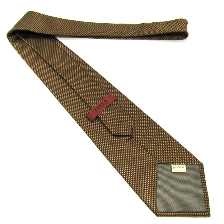 タケオキクチ ブランド ネクタイ ヘリンボーン柄 シルク PO メンズ ブラウン TAKEO KIKUCHI | TAKEO KIKUCHI | 02
