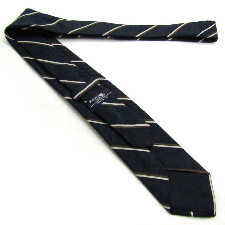 メーカーズシャツ鎌倉 ブランド ネクタイ ストライプ シルク コットン