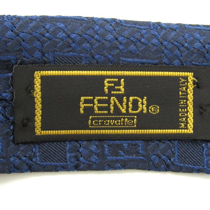 FENDI（フェンディ） ブランド ネクタイ ズッカ柄 シルク イタリア製