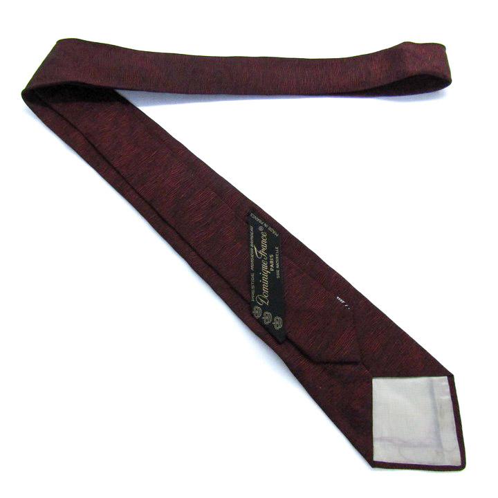 ドミニクフランス クラウン ブランドネクタイ 小紋柄 シルク フランス