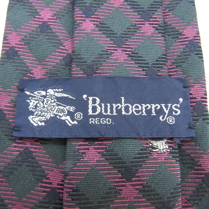 バーバリーズ ブランド ネクタイ チェック柄 ホースマーク シルク PO メンズ グリーン Burberrys |  | 03