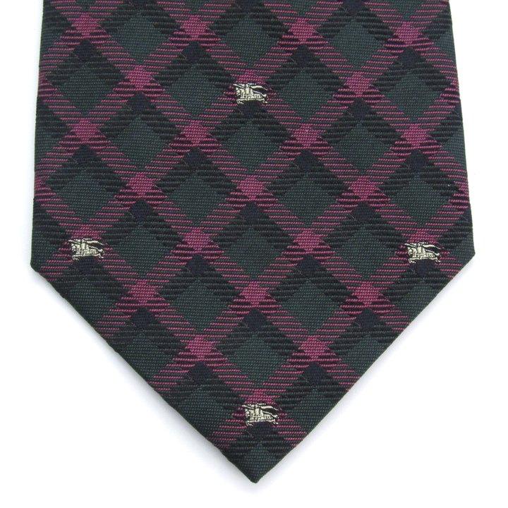 バーバリーズ ブランド ネクタイ チェック柄 ホースマーク シルク PO メンズ グリーン Burberrys |  | 05