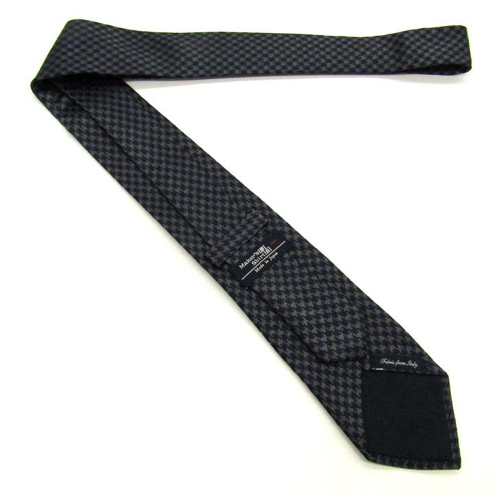 メーカーズシャツ鎌倉 ブランド ネクタイ 千鳥格子 シルク 日本製 PO