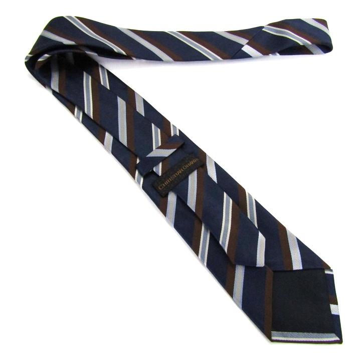 クリスチャン オラーニ ブランド ネクタイ ストライプ柄 シルク PO