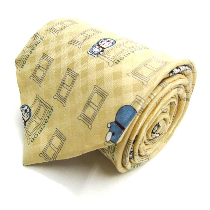 ドラえもん ブランド ネクタイ どこでもドア チェック柄 キャラクター