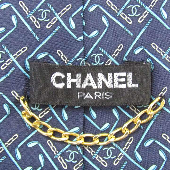 CHANEL（シャネル） ブランド ネクタイ チェーン付 ココマーク ゴルフ