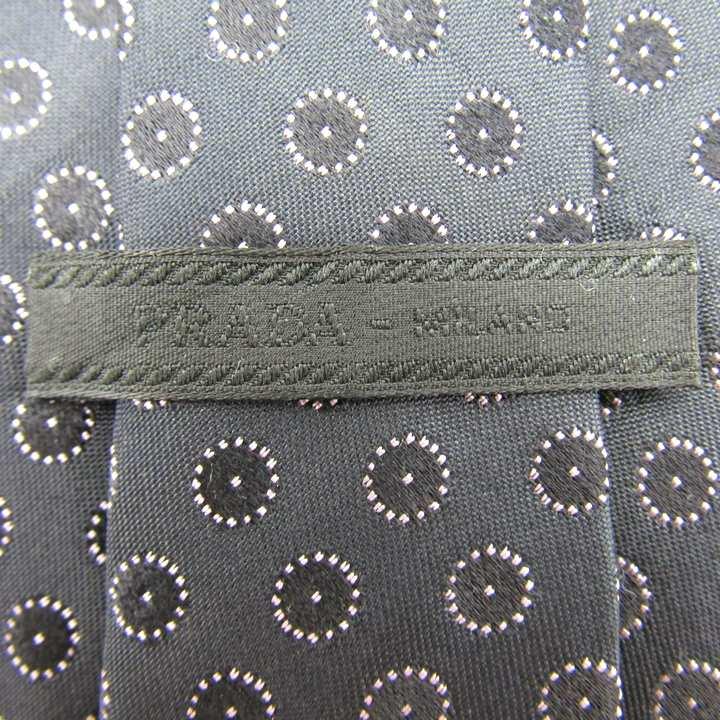 PRADA（プラダ） ブランド ネクタイ ドット 小紋柄 シルク イタリア製