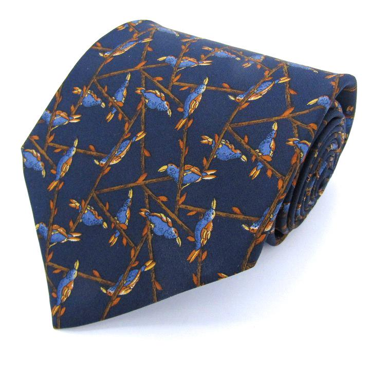 サルヴァトーレフェラガモ ブランド ネクタイ リーフ柄 動物柄 シルク