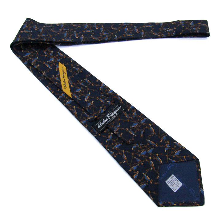 サルヴァトーレフェラガモ ブランド ネクタイ リーフ柄 動物柄 シルク