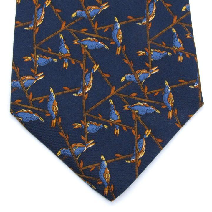 サルヴァトーレフェラガモ ブランド ネクタイ リーフ柄 動物柄 シルク