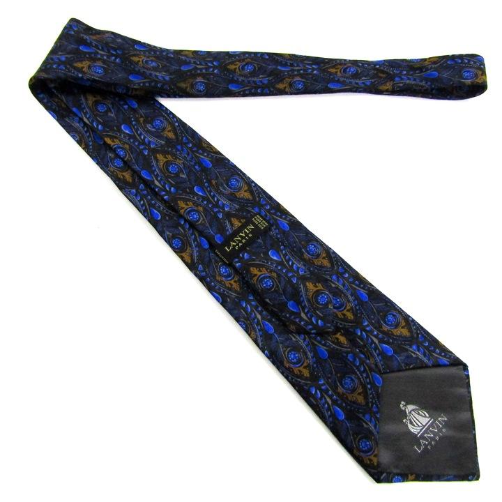 LANVIN（ランバン） ブランド ネクタイ 総柄 シルク フランス製 PO