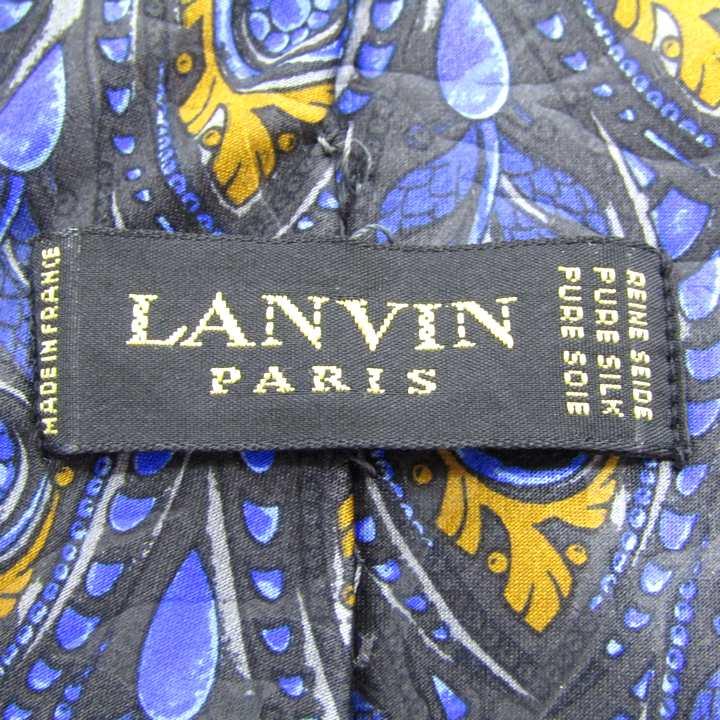 LANVIN（ランバン） ブランド ネクタイ 総柄 シルク フランス製 PO