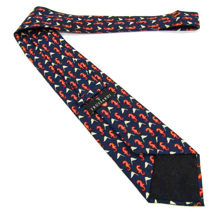 TRUSSARDI（トラサルディ） ブランドネクタイ ロゴ 総柄 動物柄
