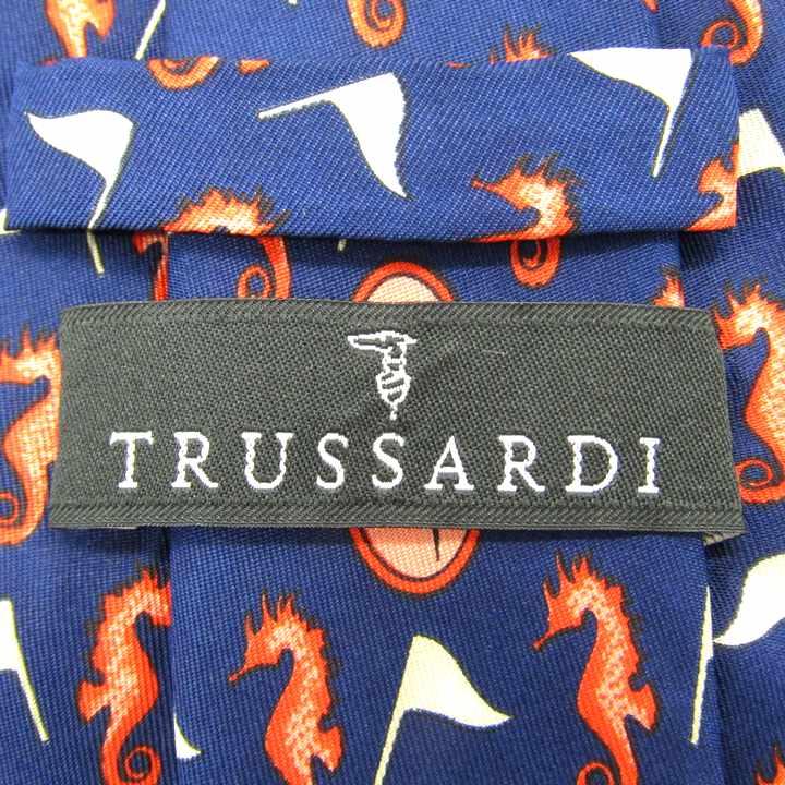 TRUSSARDI（トラサルディ） ブランドネクタイ ロゴ 総柄 動物柄