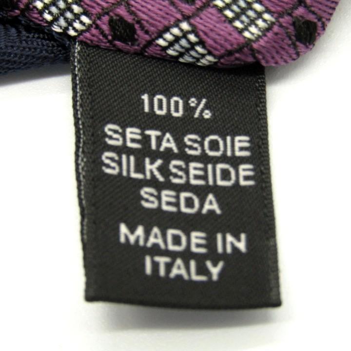 Ermenegildo Zegna 高級 シルクネクタイ チェック イタリア製 エルメネジルドゼニア ブランド ネクタイ チェック柄 シルク
