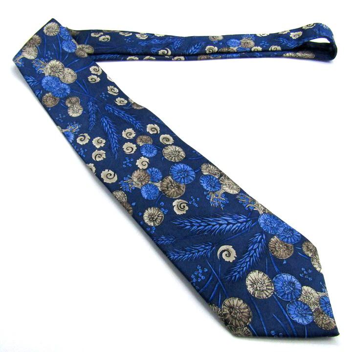LANVIN（ランバン） ブランド ネクタイ 総柄 シルク PO メンズ ブルー