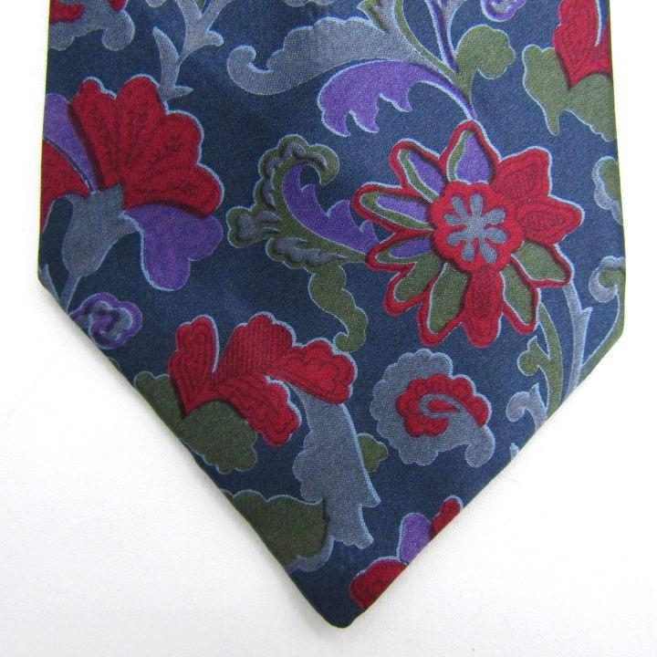 LANVIN（ランバン） ブランド ネクタイ 総柄 植物柄 シルク PO メンズ