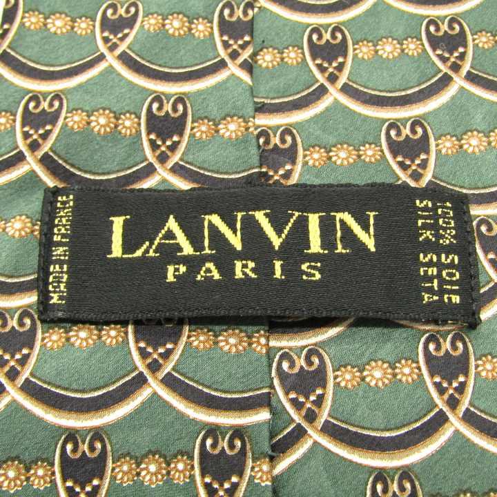 LANVIN（ランバン） ブランド ネクタイ 総柄 シルク フランス製 PO