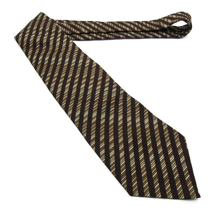 LANVIN（ランバン） ブランド ネクタイ ストライプ柄 シルク PO メンズ