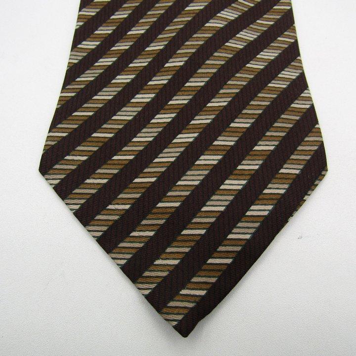 LANVIN（ランバン） ブランド ネクタイ ストライプ柄 シルク PO メンズ