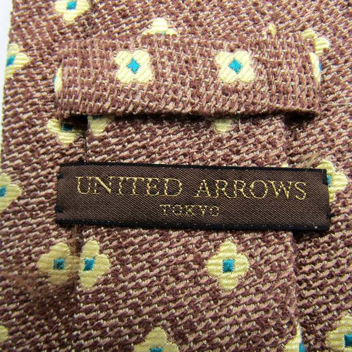 ユナイテッドアローズ ブランド ネクタイ チェック柄 シルク 日本製 PO メンズ ブラウン UNITED ARROWS UNITED ARROWS（ユナイテッドアローズ） ブランド ネクタイ チェック柄