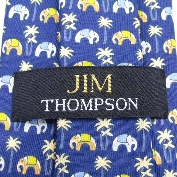 ジムトンプソン（JIM THOMPSON） ブランド ネクタイ 総柄 動物柄 ゾウ