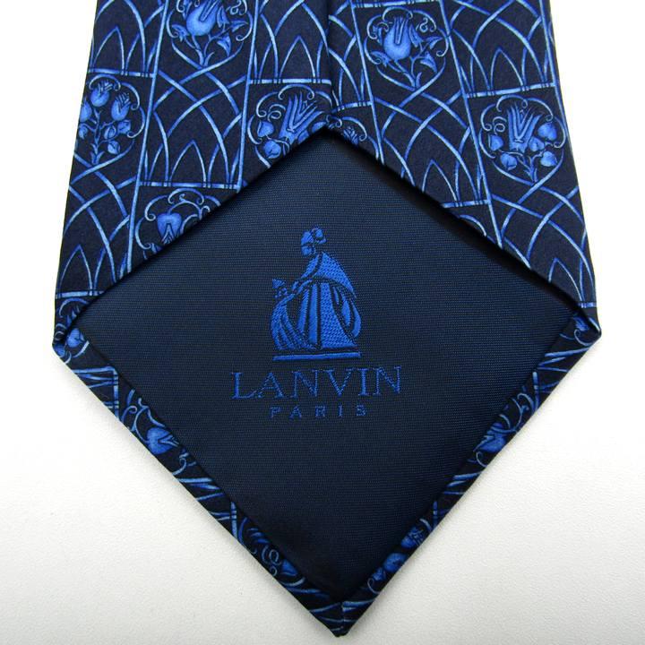 LANVIN（ランバン） ブランド ネクタイ シルク ボタニカル柄 花柄 総柄