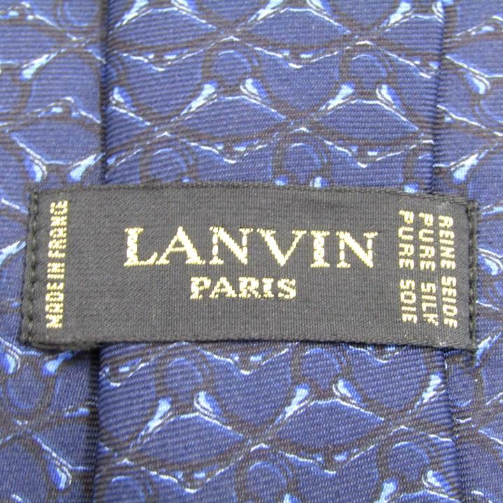 LANVIN（ランバン） ブランド ネクタイ 総柄 格子柄 ドット シルク