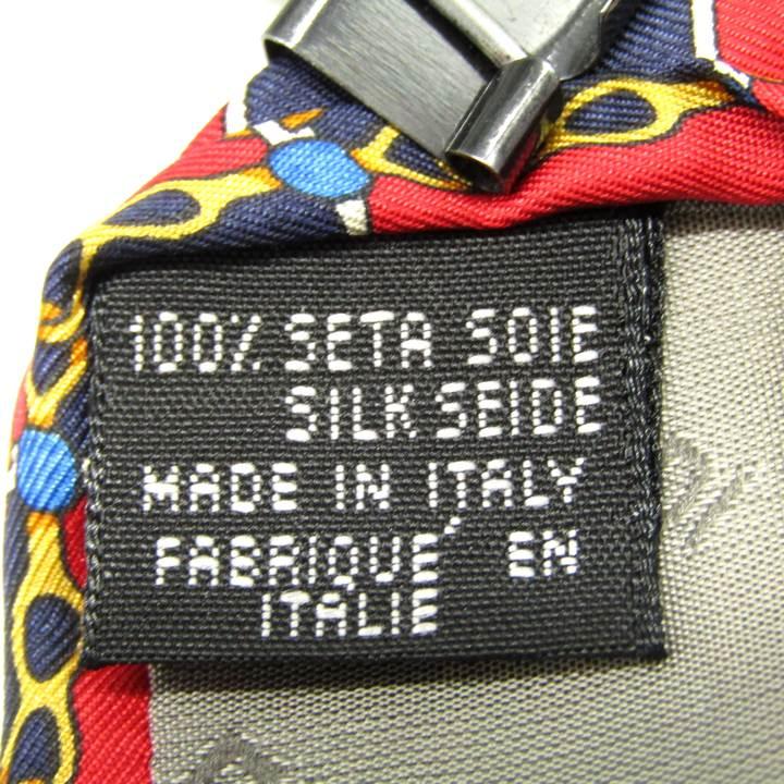 FENDI（フェンディ） ネクタイ ブランド 総柄 チェーン柄 シルク