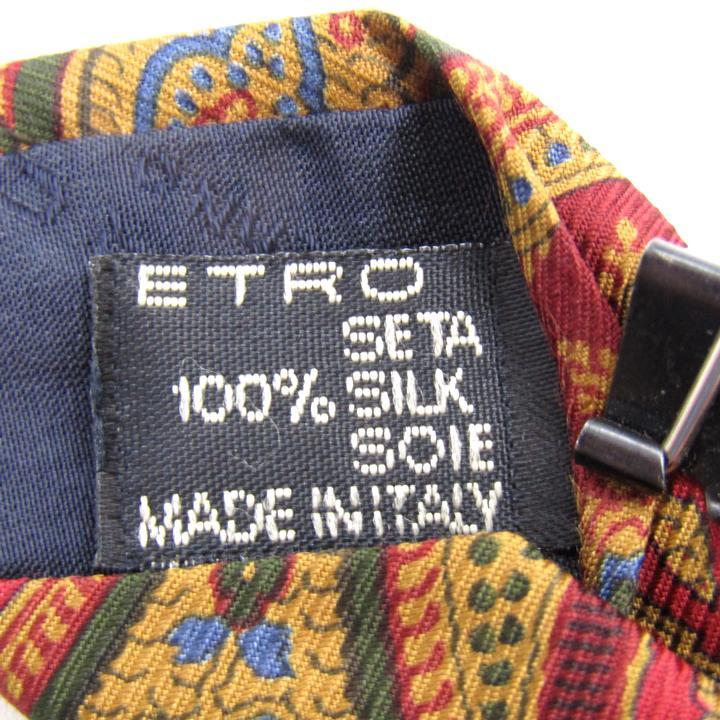 ETRO（エトロ） ブランド ネクタイ ペイズリー 幾何学模様 花柄 シルク