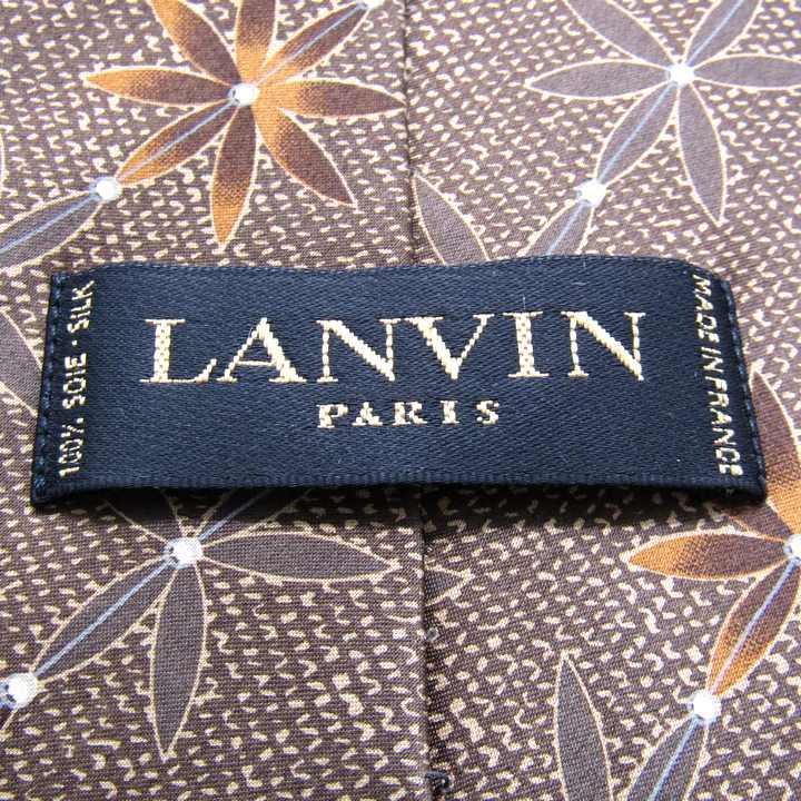 LANVIN（ランバン） ブランド ネクタイ 小紋柄 花柄 シルク フランス製