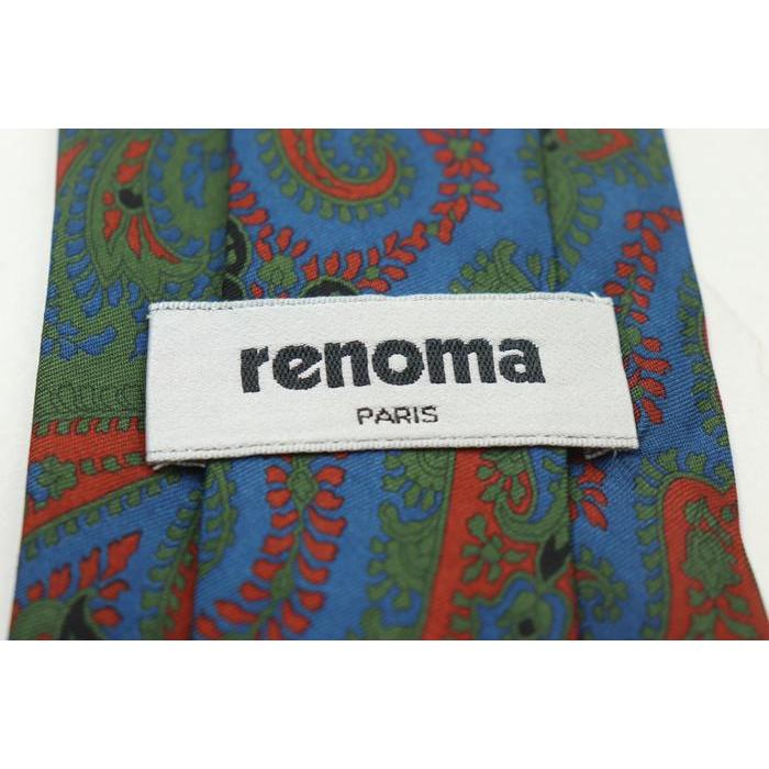 renoma（レノマ） ブランド ネクタイ シルク ペイズリー柄 メンズ 