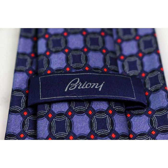 新品Brioniネイビー ドット柄 ネクタイ Brioni ブリオーニ ブランド ネクタイ シルク 小紋柄 ドット柄