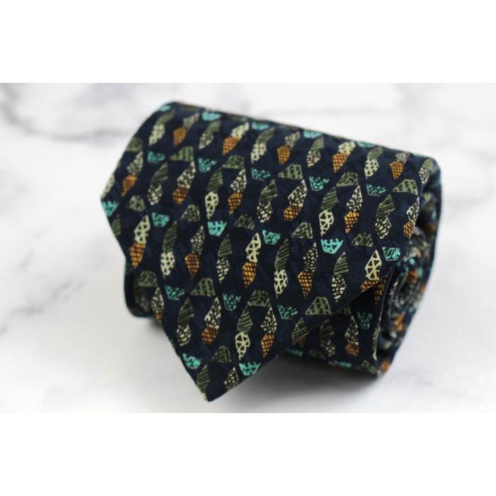 Brioni（ブリオーニ） ブランド ネクタイ チェーン付 パネル柄 シルク