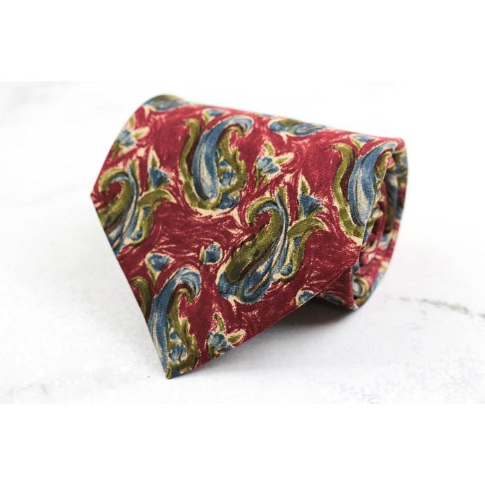 エルメネジルドゼニア ブランド ネクタイ 総柄 ペイズリー シルク