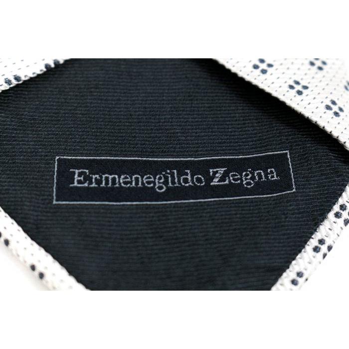 エルメネジルドゼニア ブランド ネクタイ ドット 小紋柄 シルク