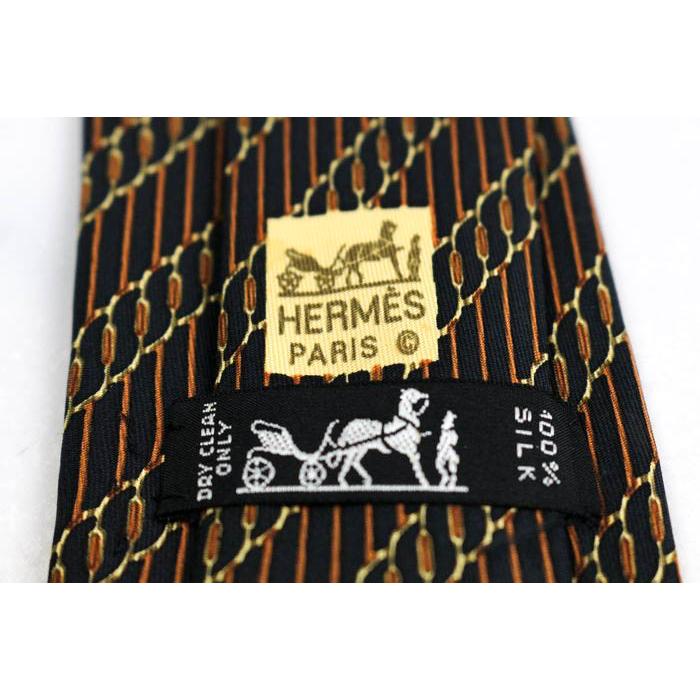 HERMES エルメス ブランド ネクタイ ストライプ柄 格子柄 シルク HERMES エルメス ブランド ネクタイ ストライプ柄 格子柄 シルク