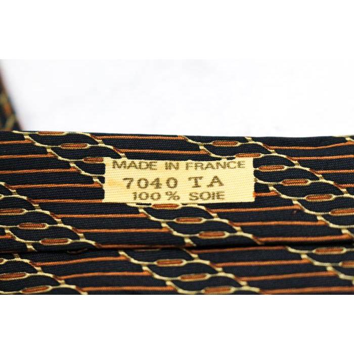HERMES エルメス ブランド ネクタイ ストライプ柄 格子柄 シルク HERMES エルメス ブランド ネクタイ ストライプ柄 格子柄 シルク