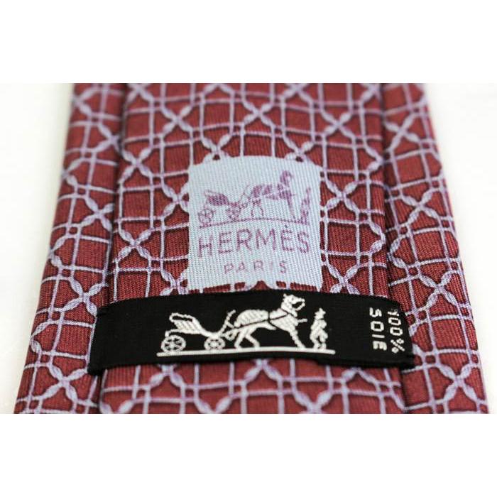 HERMES シルク チェック柄 ネクタイ フランス製 HERMES エルメス ブランド ネクタイ チェック柄 格子柄 シルク