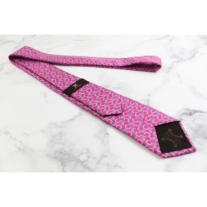 CELINE（セリーヌ） ブランド ネクタイ 馬車柄 Cマカダム シルク