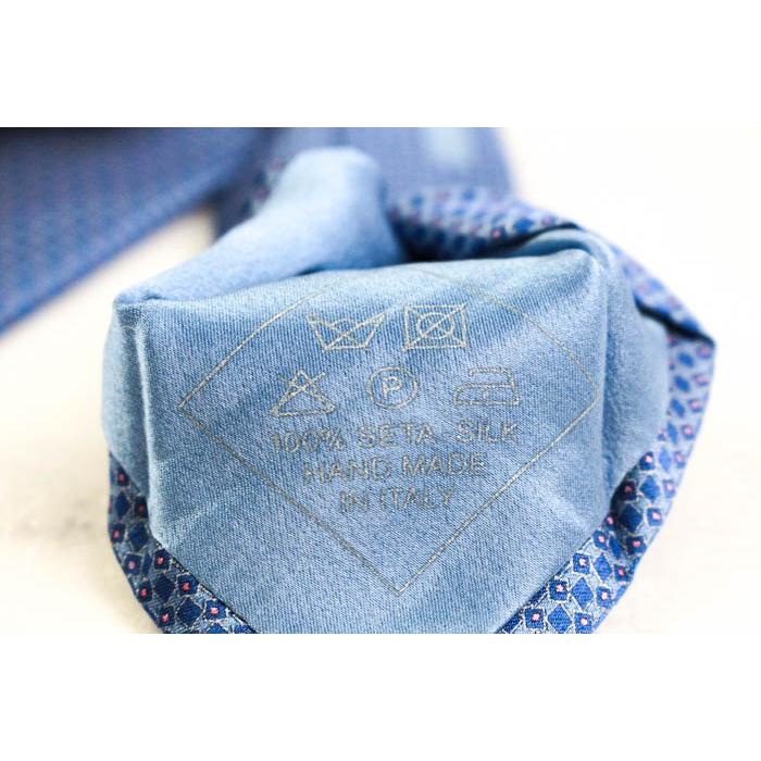 【新品未使用・箱付】Brioni ブリオーニ ネクタイ シルク ブルー 小紋柄 Brioni（ブリオーニ） ブランド ネクタイ シルク 小紋柄 総柄