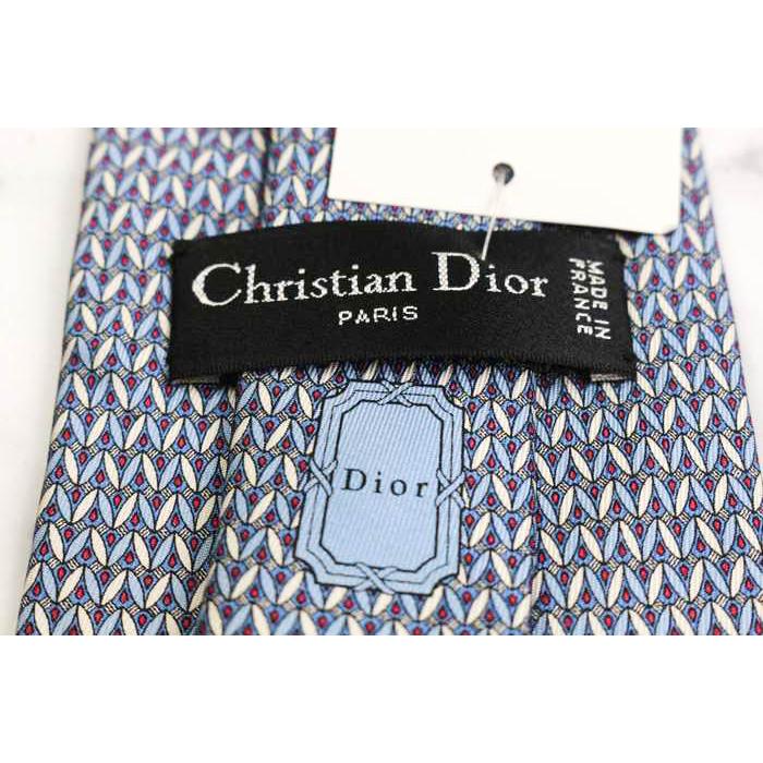 Christian Diorネクタイ レアカラー パープルブルーチェック柄スーツ クリスチャンディオール ブランド ネクタイ チェック柄 シルク
