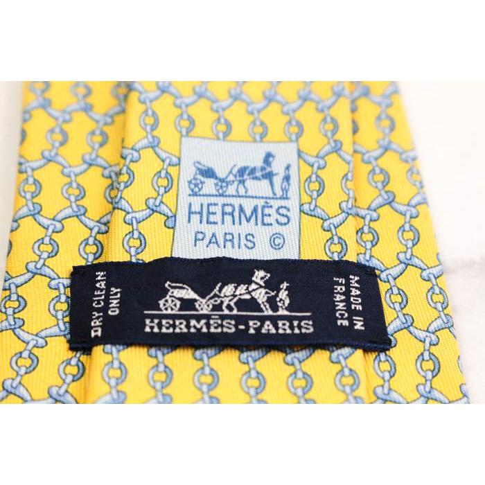 HERMES エルメス ブランド ネクタイ 総柄 ドット シルク