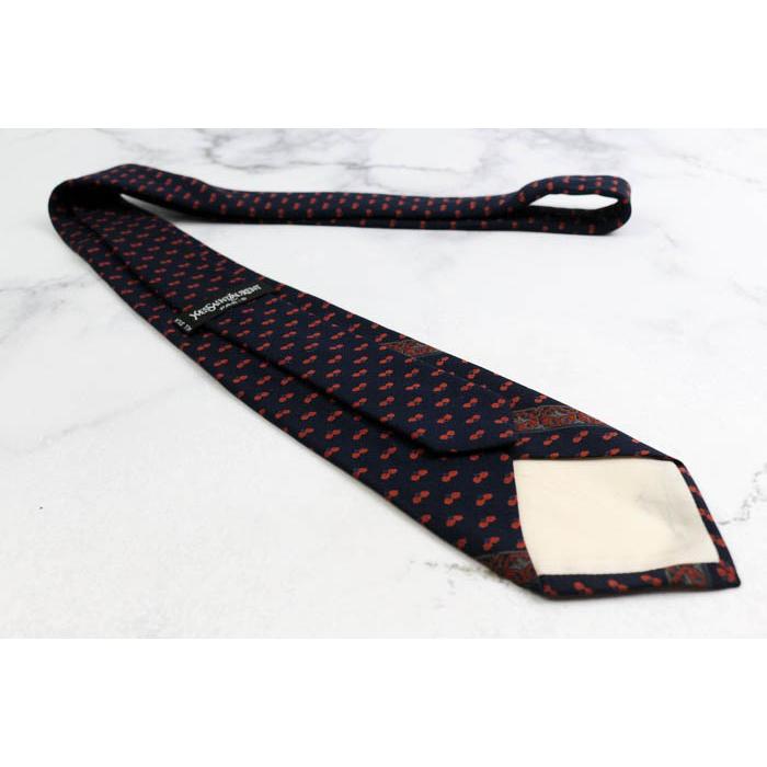 ※専用　　　　　　　美品✨イヴサンローラン　シルクネクタイ　刺繍　光沢　ネイビー 専用 美品✨イヴサンローラン シルクネクタイ 刺繍 光沢 ネイビー