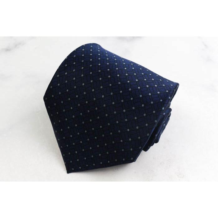アルマーニコレッツォーニ ブランド ネクタイ 小紋柄 ポリエステル混シルクイタリア製 PO ネイビー ARMANI COLLEZIONI アルマーニコレッツォーニ ブランド ネクタイ シルク 小紋柄 格子柄 伊